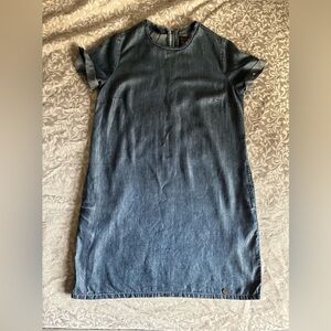 NWT Superdry Washed Blue Denim Dress